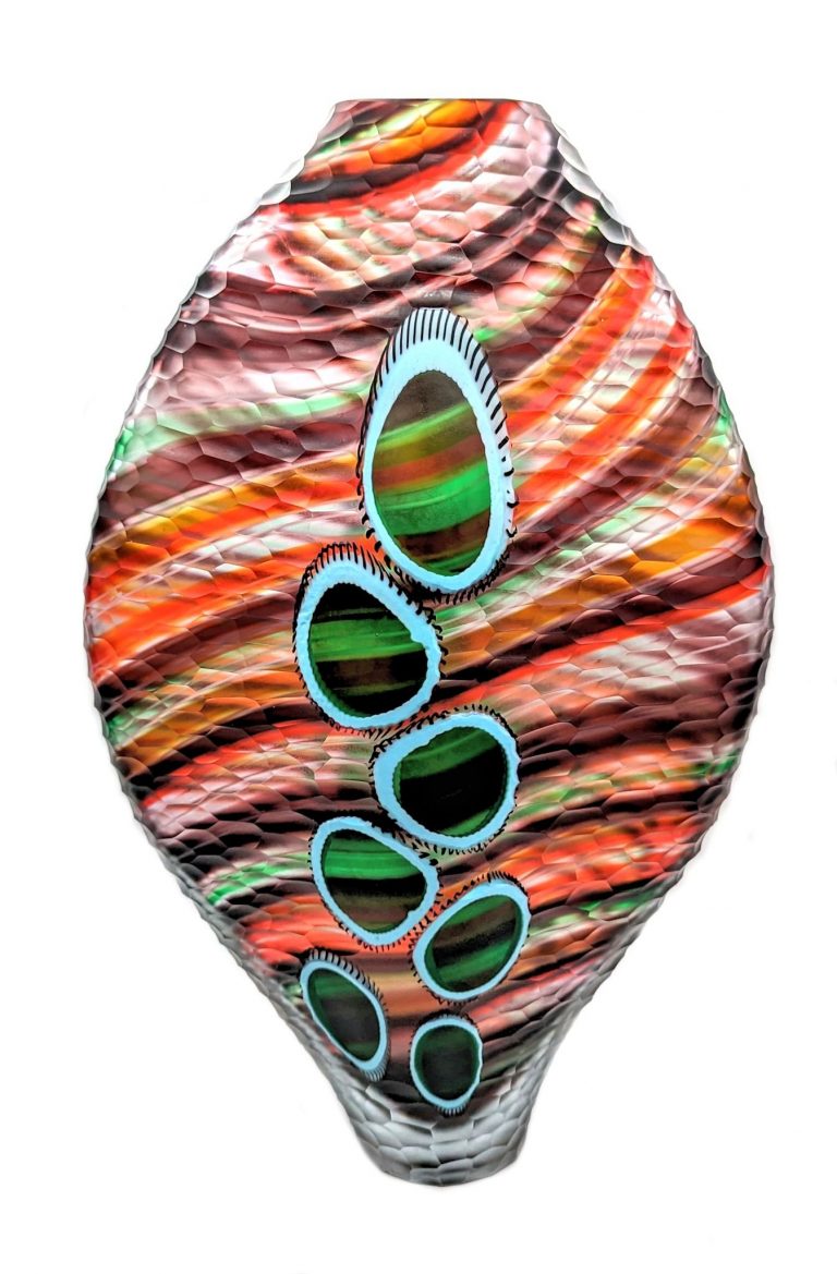 Studio Glass Vase "Evviva!" Marco & Mattia Salvadore Murano, ca. 2018