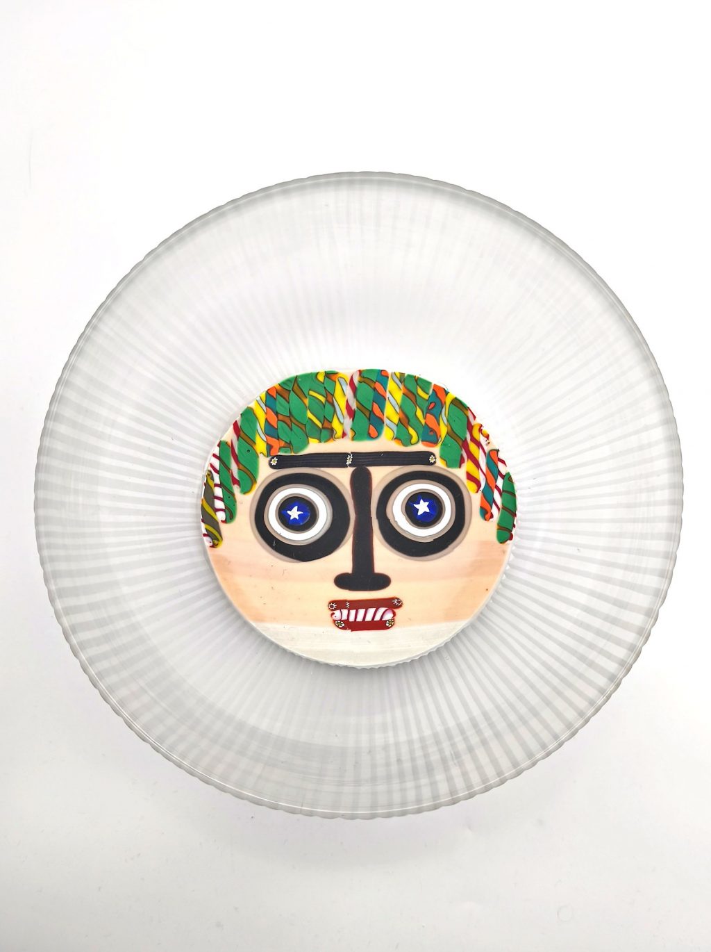Fein gearbeitete Studio Glas Schale Faccioa von Massimo Nordio, Murano, 2006, zu kaufen bei der Kunsthandlung Schürenberg, Aachen